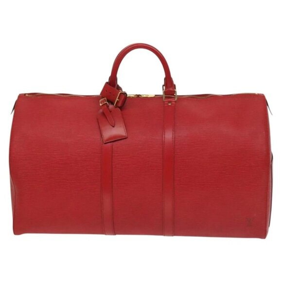 LOUIS VUITTON Epi Keepall 55 Boston Bag Red M42957 LV Auth 132721 - Picture 2 of 16